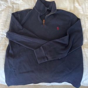 Polo Quarter Zip in Navy